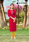 Aaradhya By 9 Street Hand Work Rayon Weaving Designer Kurtis Wholesale Price In Surat